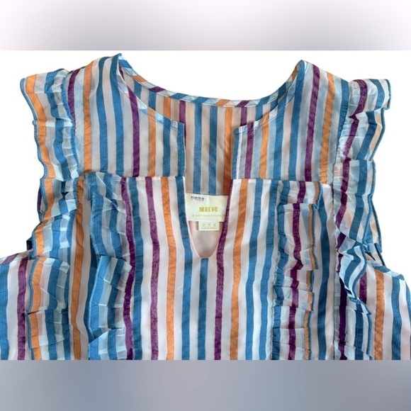 Anthropologie Maeve Elisabetta Ruffled Blouse Size 10 - Picture 6 of 12